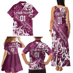 Personalized Manly Warringah Sea Eagles Rugby Family Matching Tank Maxi Dress and Hawaiian Shirt Urban Street Graffiti Style - Distressed Splatter Elements