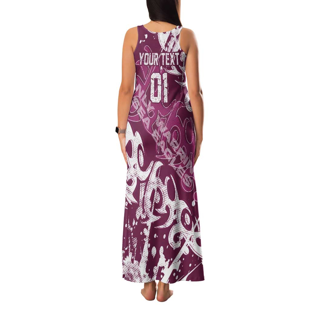 Personalized Manly Warringah Sea Eagles Rugby Family Matching Tank Maxi Dress and Hawaiian Shirt Urban Street Graffiti Style - Distressed Splatter Elements