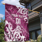 Personalized Manly Warringah Sea Eagles Rugby Garden Flag Urban Street Graffiti Style - Distressed Splatter Elements
