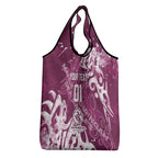Personalized Manly Warringah Sea Eagles Rugby Grocery Bag Urban Street Graffiti Style - Distressed Splatter Elements