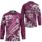 Personalized Manly Warringah Sea Eagles Rugby Hockey Jersey Urban Street Graffiti Style - Distressed Splatter Elements