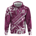 Personalized Manly Warringah Sea Eagles Rugby Hoodie Urban Street Graffiti Style - Distressed Splatter Elements