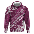 Personalized Manly Warringah Sea Eagles Rugby Hoodie Urban Street Graffiti Style - Distressed Splatter Elements