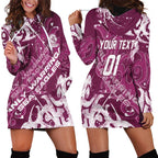 Personalized Manly Warringah Sea Eagles Rugby Hoodie Dress Urban Street Graffiti Style - Distressed Splatter Elements