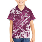 Personalized Manly Warringah Sea Eagles Rugby Kid Hawaiian Shirt Urban Street Graffiti Style - Distressed Splatter Elements
