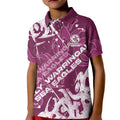 Personalized Manly Warringah Sea Eagles Rugby Kid Polo Shirt Urban Street Graffiti Style - Distressed Splatter Elements