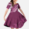Personalized Manly Warringah Sea Eagles Rugby Kid Short Sleeve Dress Urban Street Graffiti Style - Distressed Splatter Elements