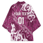 Personalized Manly Warringah Sea Eagles Rugby Kimono Urban Street Graffiti Style - Distressed Splatter Elements