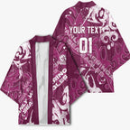 Personalized Manly Warringah Sea Eagles Rugby Kimono Urban Street Graffiti Style - Distressed Splatter Elements