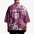 Personalized Manly Warringah Sea Eagles Rugby Kimono Urban Street Graffiti Style - Distressed Splatter Elements