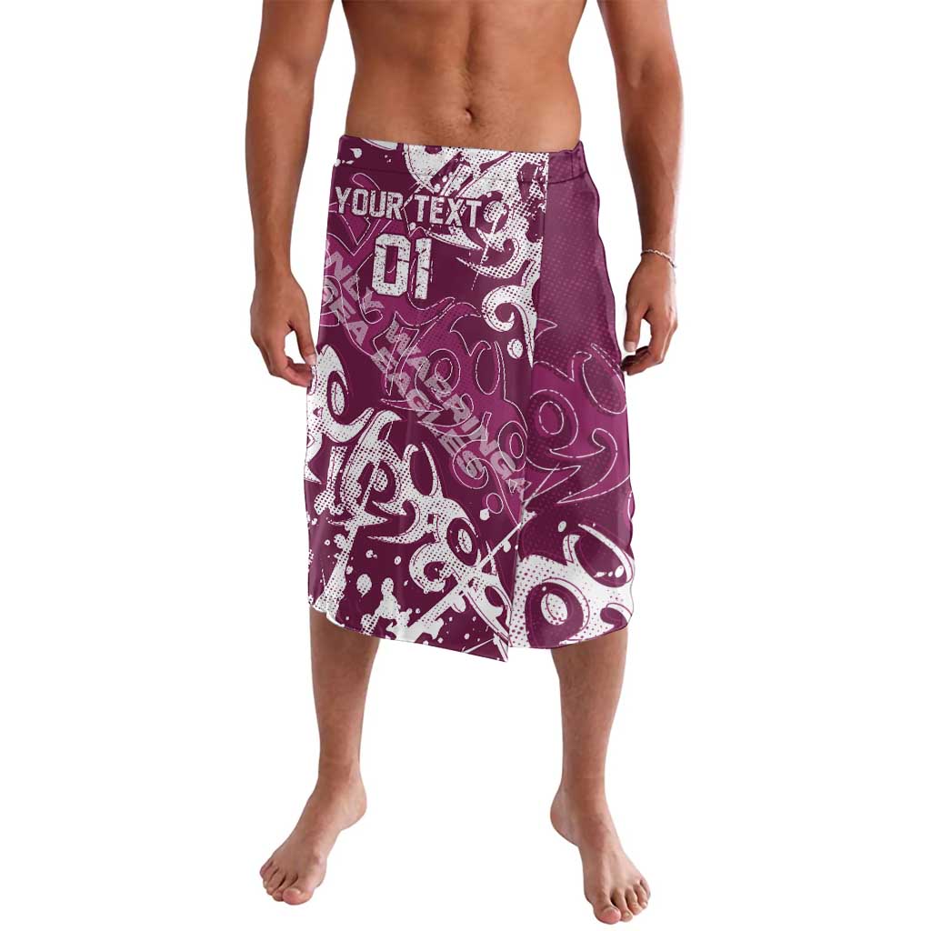 Personalized Manly Warringah Sea Eagles Rugby Lavalava Urban Street Graffiti Style - Distressed Splatter Elements