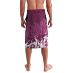 Personalized Manly Warringah Sea Eagles Rugby Lavalava Urban Street Graffiti Style - Distressed Splatter Elements