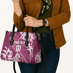 Personalized Manly Warringah Sea Eagles Rugby Leather Bag Urban Street Graffiti Style - Distressed Splatter Elements