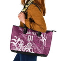 Personalized Manly Warringah Sea Eagles Rugby Leather Tote Bag Urban Street Graffiti Style - Distressed Splatter Elements