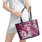 Personalized Manly Warringah Sea Eagles Rugby Leather Tote Bag Urban Street Graffiti Style - Distressed Splatter Elements