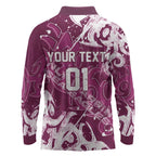 Personalized Manly Warringah Sea Eagles Rugby Long Sleeve Polo Shirt Urban Street Graffiti Style - Distressed Splatter Elements