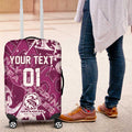 Personalized Manly Warringah Sea Eagles Rugby Luggage Cover Urban Street Graffiti Style - Distressed Splatter Elements