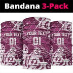Personalized Manly Warringah Sea Eagles Rugby Neck Gaiter Urban Street Graffiti Style - Distressed Splatter Elements