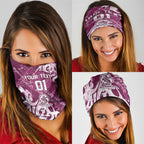 Personalized Manly Warringah Sea Eagles Rugby Neck Gaiter Urban Street Graffiti Style - Distressed Splatter Elements
