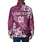 Personalized Manly Warringah Sea Eagles Rugby Padded Jacket Urban Street Graffiti Style - Distressed Splatter Elements