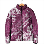 Personalized Manly Warringah Sea Eagles Rugby Padded Jacket Urban Street Graffiti Style - Distressed Splatter Elements
