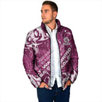 Personalized Manly Warringah Sea Eagles Rugby Padded Jacket Urban Street Graffiti Style - Distressed Splatter Elements