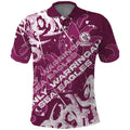 Personalized Manly Warringah Sea Eagles Rugby Polo Shirt Urban Street Graffiti Style - Distressed Splatter Elements