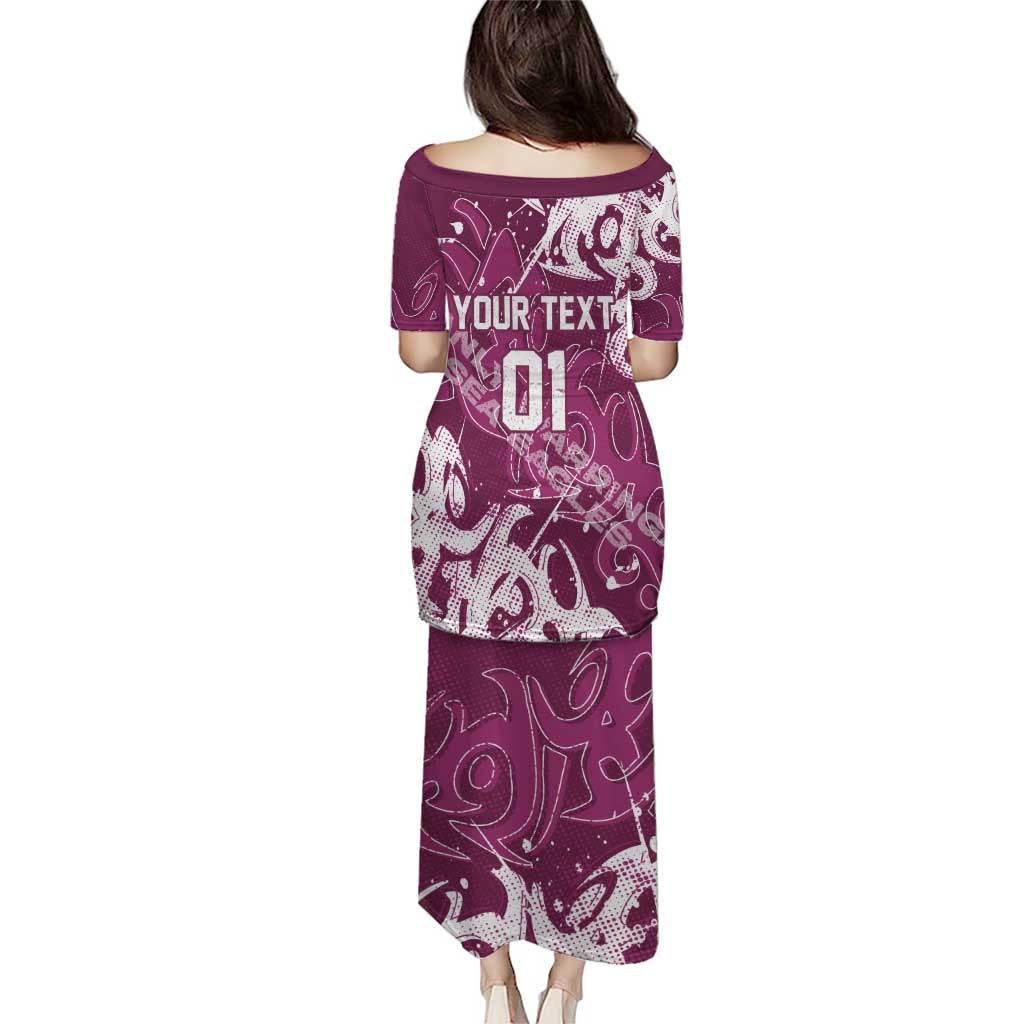 Personalized Manly Warringah Sea Eagles Rugby Puletasi Urban Street Graffiti Style - Distressed Splatter Elements