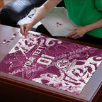Personalized Manly Warringah Sea Eagles Rugby Puzzle Urban Street Graffiti Style - Distressed Splatter Elements