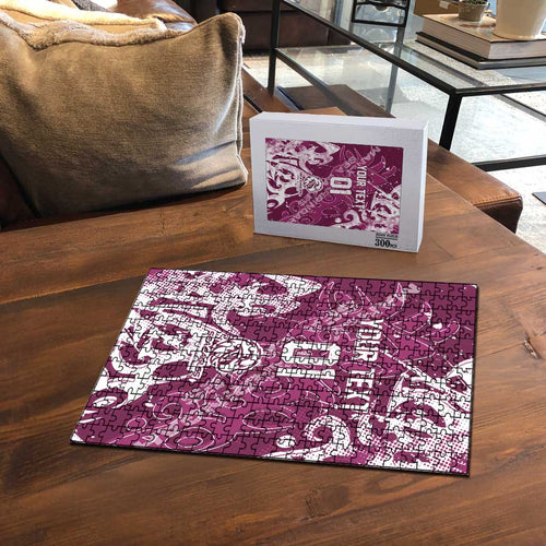Personalized Manly Warringah Sea Eagles Rugby Puzzle Urban Street Graffiti Style - Distressed Splatter Elements