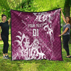 Personalized Manly Warringah Sea Eagles Rugby Quilt Urban Street Graffiti Style - Distressed Splatter Elements