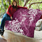 Personalized Manly Warringah Sea Eagles Rugby Quilt Urban Street Graffiti Style - Distressed Splatter Elements