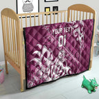 Personalized Manly Warringah Sea Eagles Rugby Quilt Urban Street Graffiti Style - Distressed Splatter Elements
