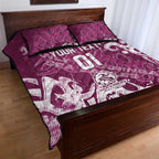 Personalized Manly Warringah Sea Eagles Rugby Quilt Bed Set Urban Street Graffiti Style - Distressed Splatter Elements
