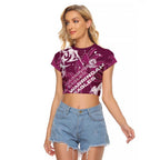 Personalized Manly Warringah Sea Eagles Rugby Raglan Cropped T Shirt Urban Street Graffiti Style - Distressed Splatter Elements