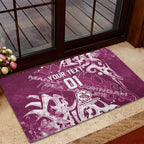 Personalized Manly Warringah Sea Eagles Rugby Rubber Doormat Urban Street Graffiti Style - Distressed Splatter Elements