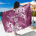 Personalized Manly Warringah Sea Eagles Rugby Sarong Urban Street Graffiti Style - Distressed Splatter Elements