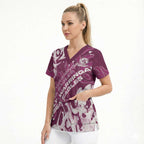 Personalized Manly Warringah Sea Eagles Rugby Scrub Top Urban Street Graffiti Style - Distressed Splatter Elements