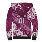 Personalized Manly Warringah Sea Eagles Rugby Sherpa Hoodie Urban Street Graffiti Style - Distressed Splatter Elements