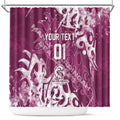Personalized Manly Warringah Sea Eagles Rugby Shower Curtain Urban Street Graffiti Style - Distressed Splatter Elements