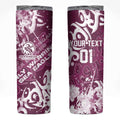 Personalized Manly Warringah Sea Eagles Rugby Skinny Tumbler Urban Street Graffiti Style - Distressed Splatter Elements