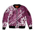 Personalized Manly Warringah Sea Eagles Rugby Sleeve Zip Bomber Jacket Urban Street Graffiti Style - Distressed Splatter Elements