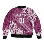 Personalized Manly Warringah Sea Eagles Rugby Sleeve Zip Bomber Jacket Urban Street Graffiti Style - Distressed Splatter Elements