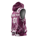 Personalized Manly Warringah Sea Eagles Rugby Sleeveless Hoodie Urban Street Graffiti Style - Distressed Splatter Elements