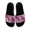 Personalized Manly Warringah Sea Eagles Rugby Slide Sandals Urban Street Graffiti Style - Distressed Splatter Elements