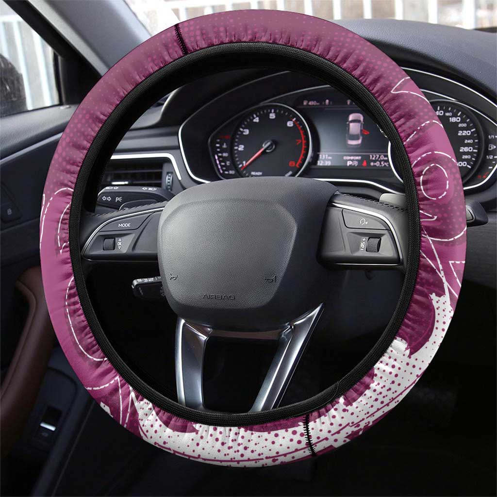 Manly Warringah Sea Eagles Rugby Steering Wheel Cover Urban Street Graffiti Style - Distressed Splatter Elements