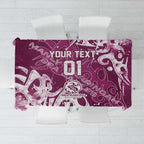 Personalized Manly Warringah Sea Eagles Rugby Tablecloth Urban Street Graffiti Style - Distressed Splatter Elements