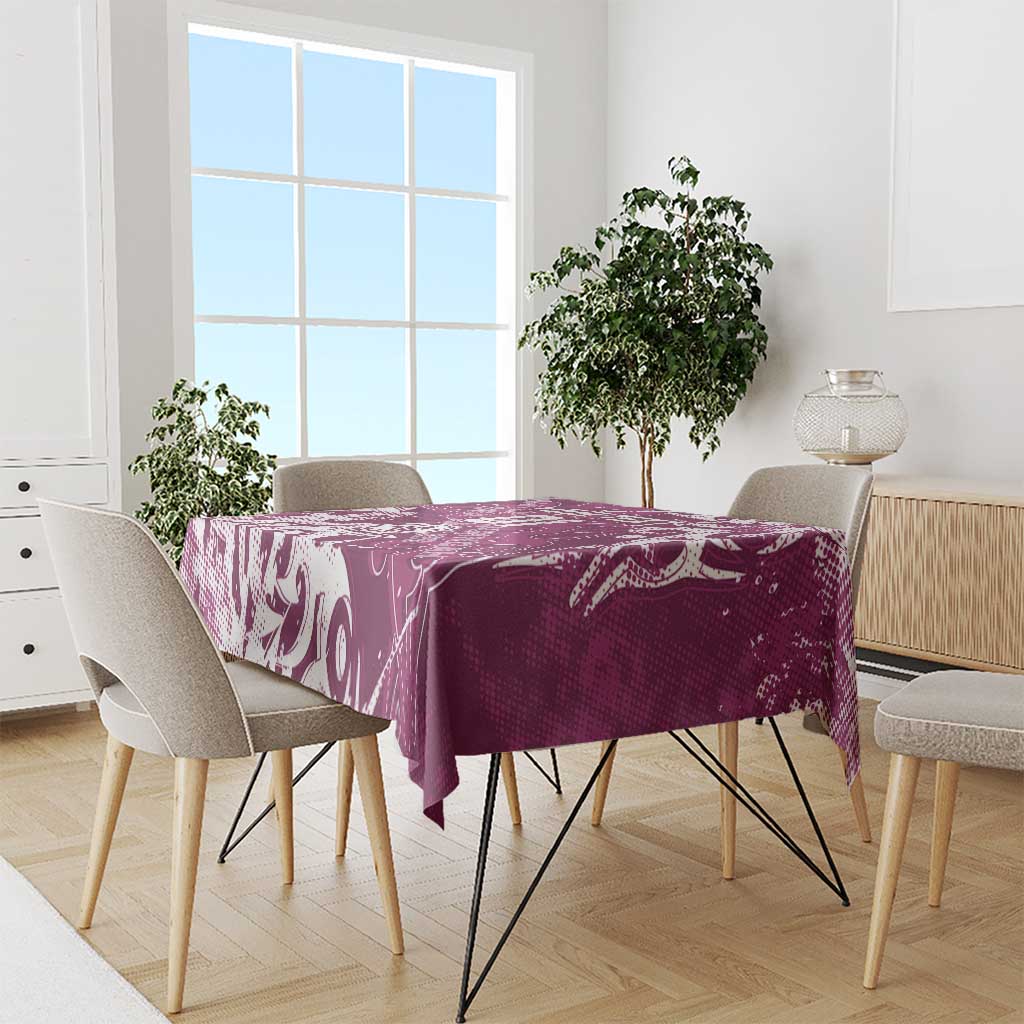 Personalized Manly Warringah Sea Eagles Rugby Tablecloth Urban Street Graffiti Style - Distressed Splatter Elements