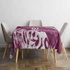 Personalized Manly Warringah Sea Eagles Rugby Tablecloth Urban Street Graffiti Style - Distressed Splatter Elements