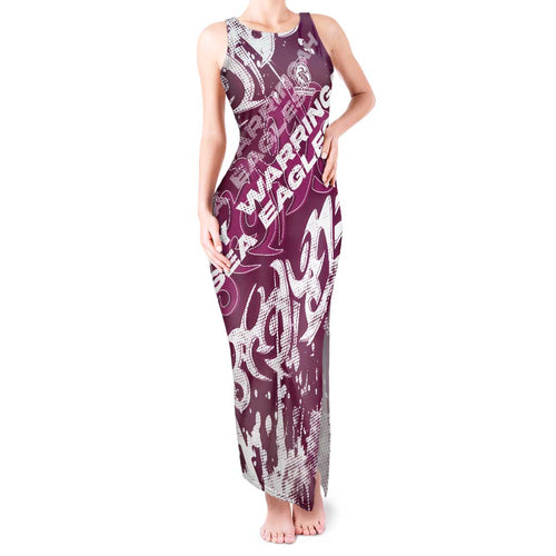 Personalized Manly Warringah Sea Eagles Rugby Tank Maxi Dress Urban Street Graffiti Style - Distressed Splatter Elements